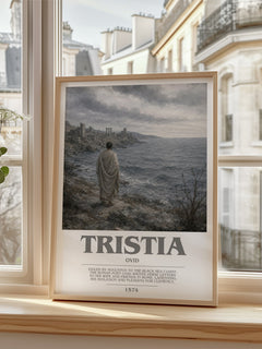 Tristia bookish poster colour and style options – Ovid book art