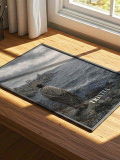 Tristia watercolour book poster framed on wall – poetry wall art