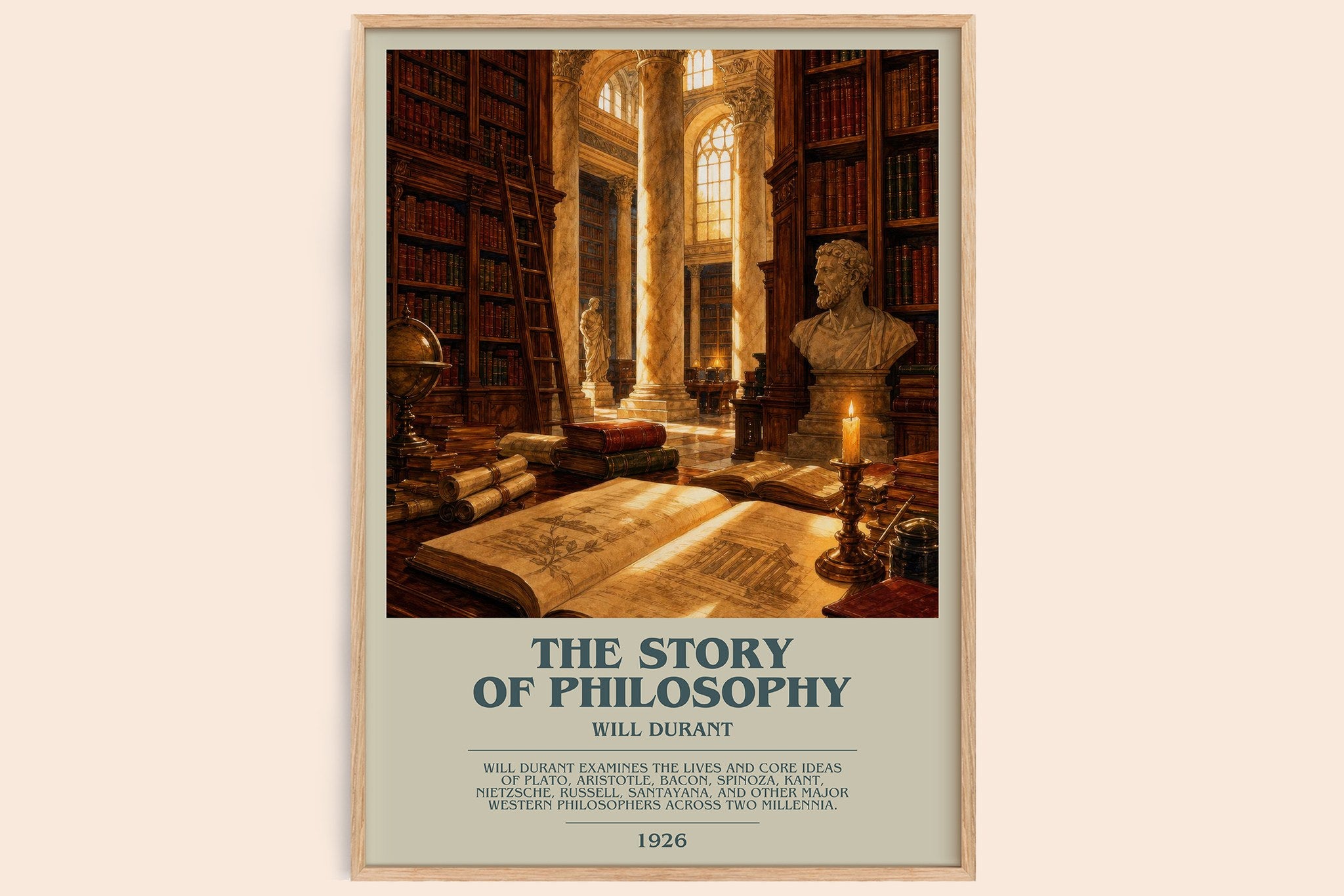 The Story of Philosophy Bookish Wall Art by Will Durant