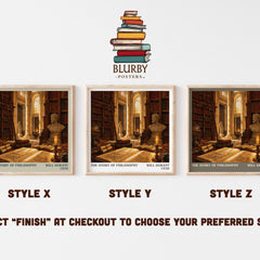 The Story of Philosophy literary print in frame leaning in hallway – philosophy wall art