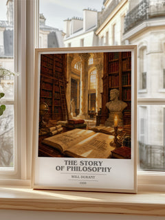 The Story of Philosophy book cover poster colour and style options – Will Durant book art