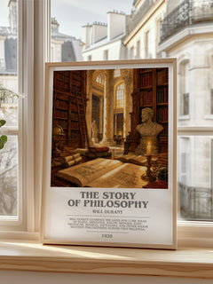 The Story of Philosophy bookish poster colour and style options – Will Durant book art