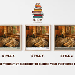 The Mother I Never Knew literary print in frame leaning in hallway – literary fiction wall art