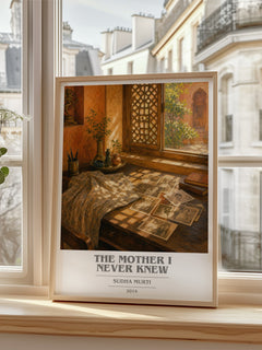 The Mother I Never Knew book cover poster colour and style options – Sudha Murti book art
