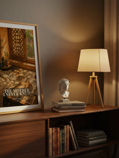 The Mother I Never Knew watercolour print on bookshelf – Sudha Murti fan gift