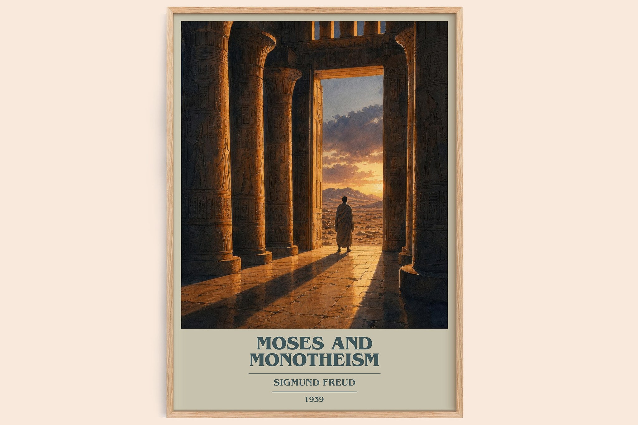 Moses and monotheism Book Cover Poster by Sigmund Freud