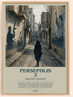 Persepolis 2 bookish book poster by Marjane Satrapi – framed literary art print