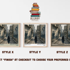 Persepolis 2 literary print in frame leaning in hallway – memoir wall art