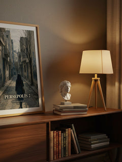 Persepolis 2 watercolour print on bookshelf – Marjane Satrapi fan gift