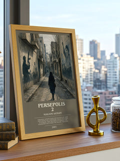 Persepolis 2 bookish print framed by window – literary home decor