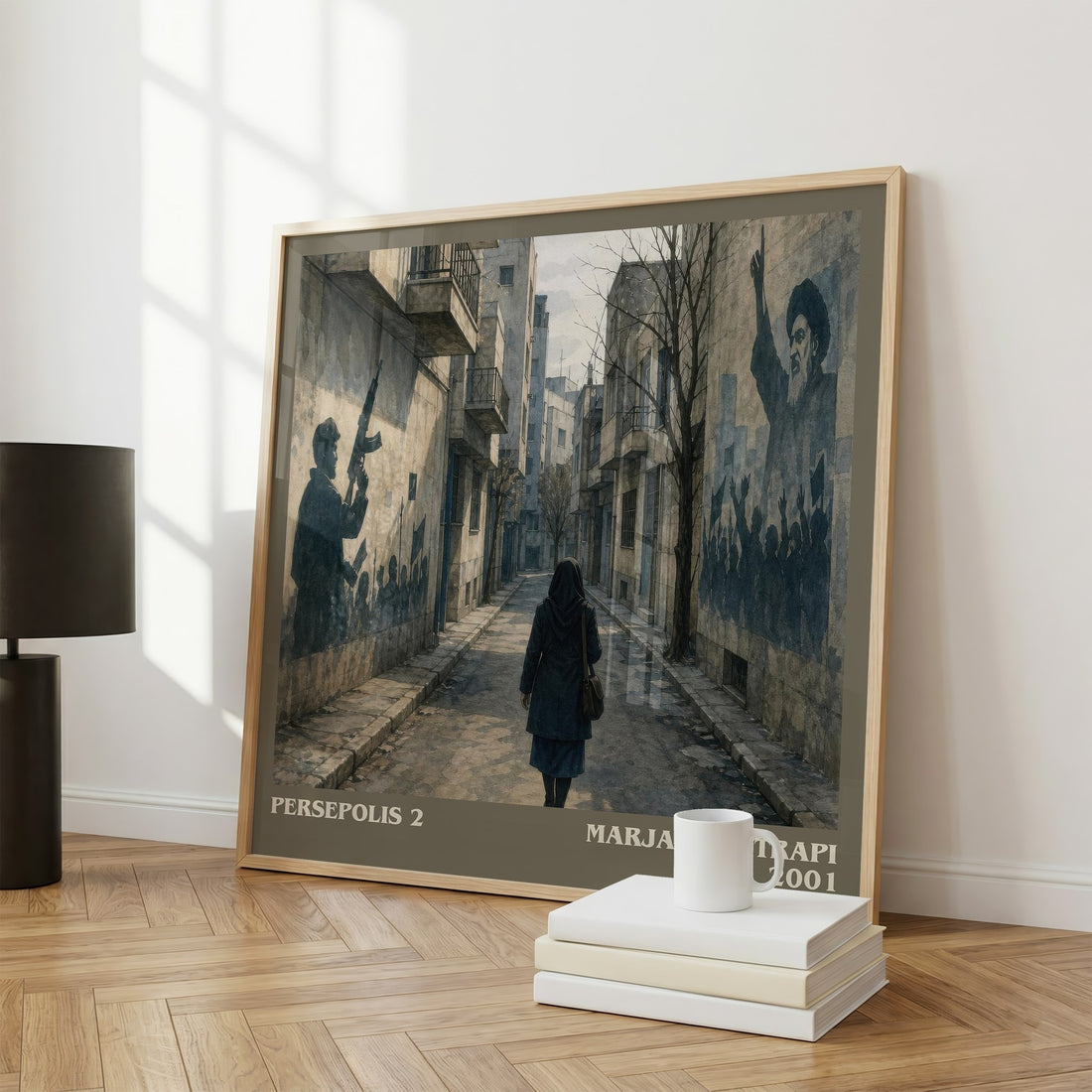 Persepolis 2 literary print framed by window – literary home decor