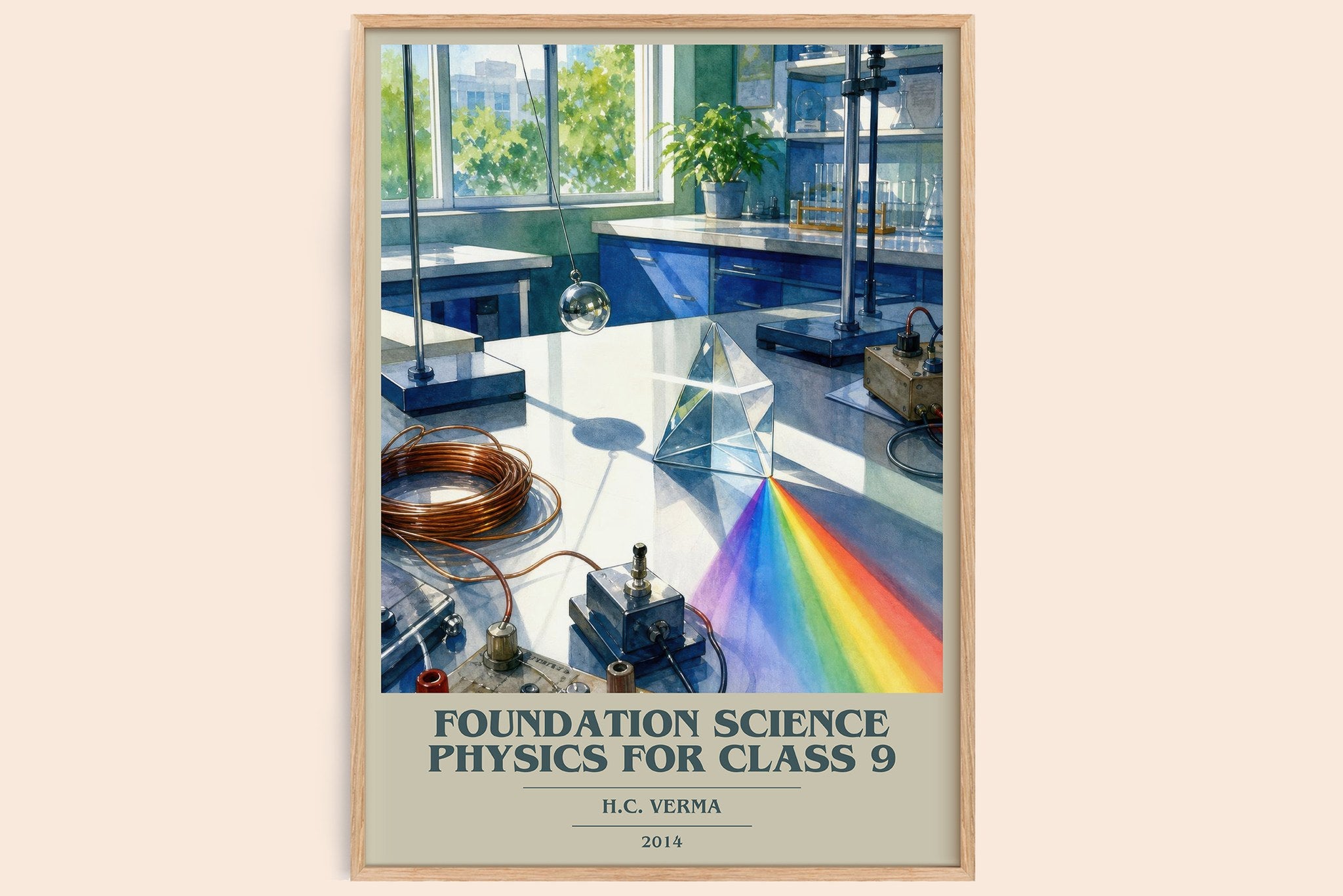 Foundation Science Physics for Class 9 Book Cover Poster by H.C. Verma