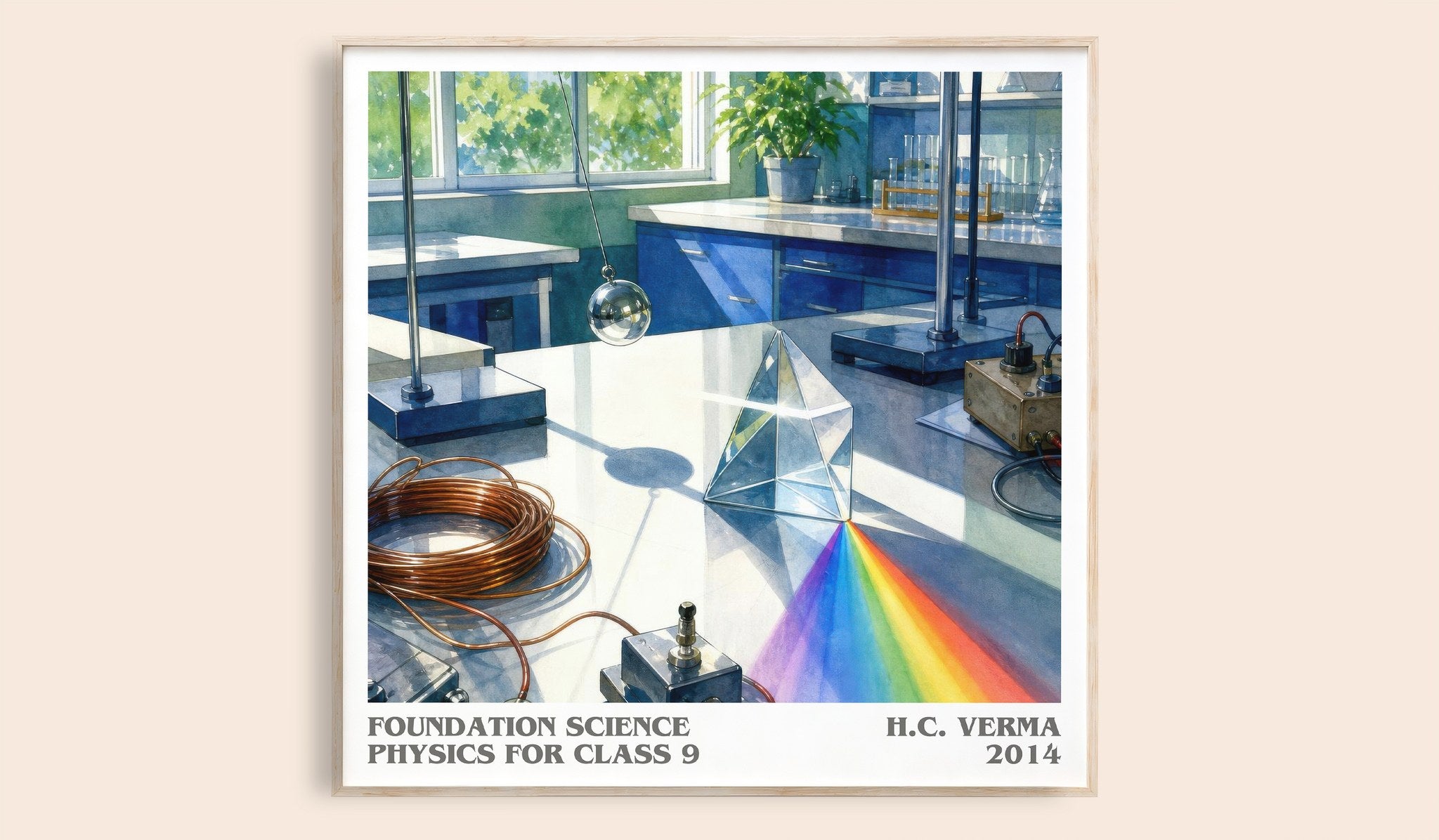 Foundation Science Physics for Class 9 Literary Art Print by H. Verma