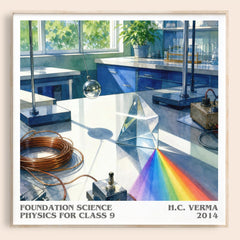 Foundation Science Physics for Class 9 literary book poster by H.C. Verma – framed literary art print