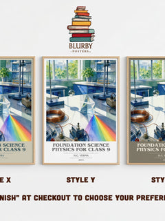 Foundation Science Physics for Class 9 book cover print in frame leaning in hallway – __new__:educational wall art