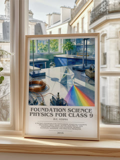 Foundation Science Physics for Class 9 bookish poster colour and style options – H.C. Verma book art