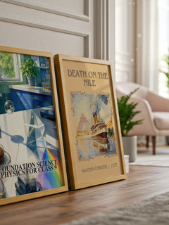 Foundation Science Physics for Class 9 watercolour print framed by window – literary home decor