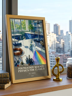 Foundation Science Physics for Class 9 book cover print framed by window – literary home decor