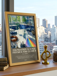 Foundation Science Physics for Class 9 bookish print framed by window – literary home decor