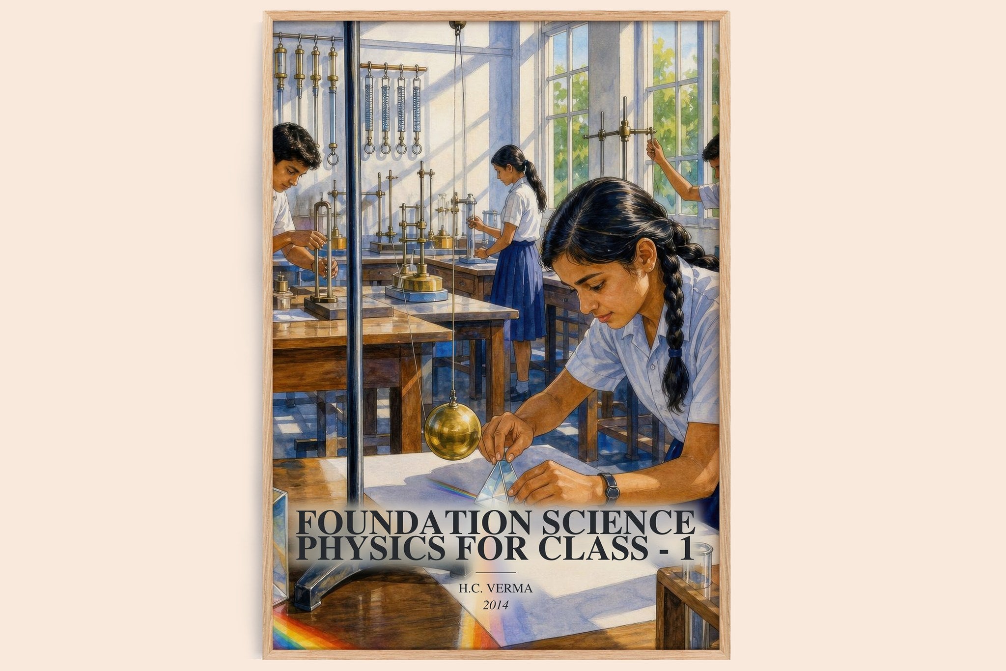 Foundation Science Physics for Class - 1 Book Watercolour Illustration by H.C. Verma