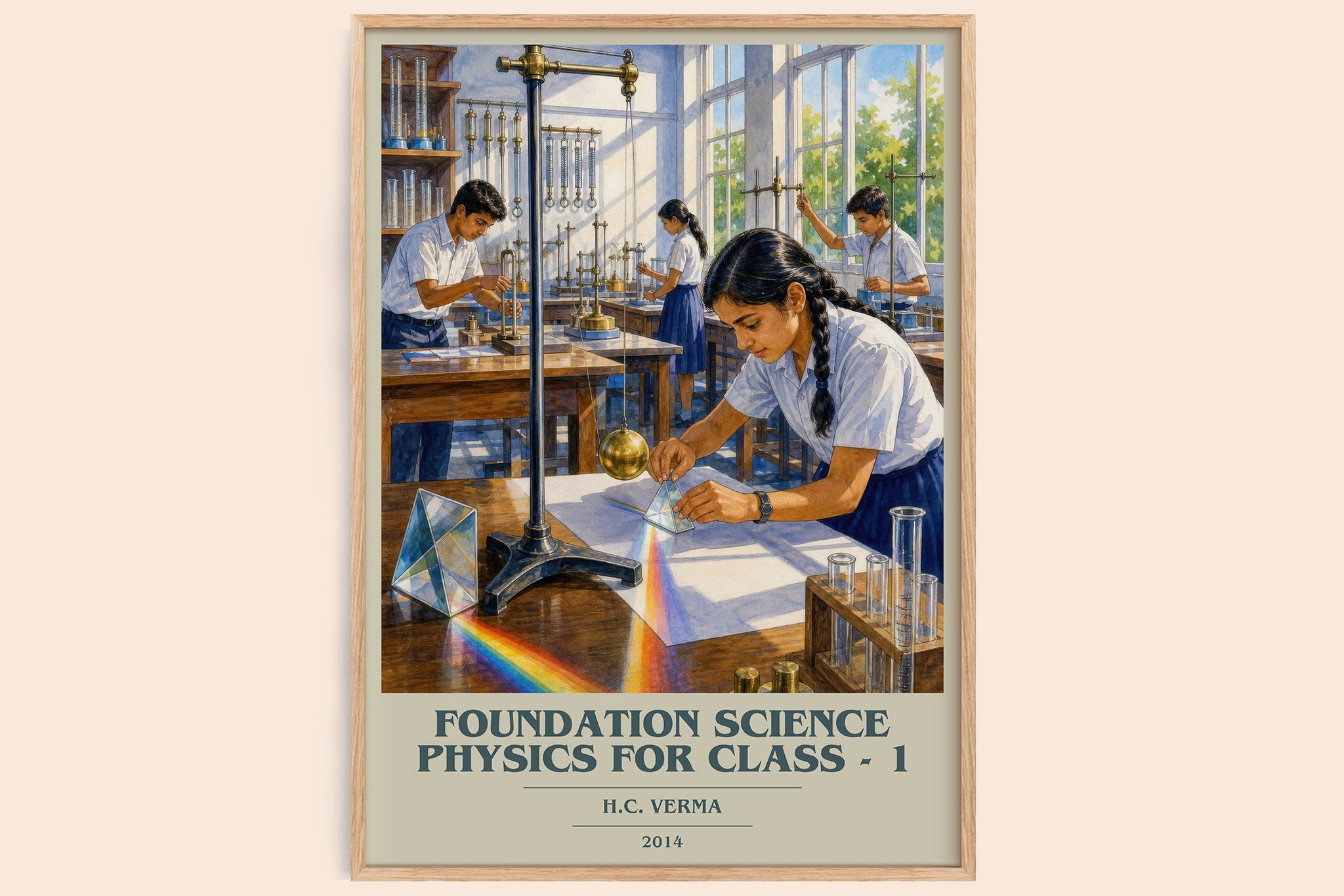 Foundation Science Physics for Class - 1 Book Cover Poster by H. Verma