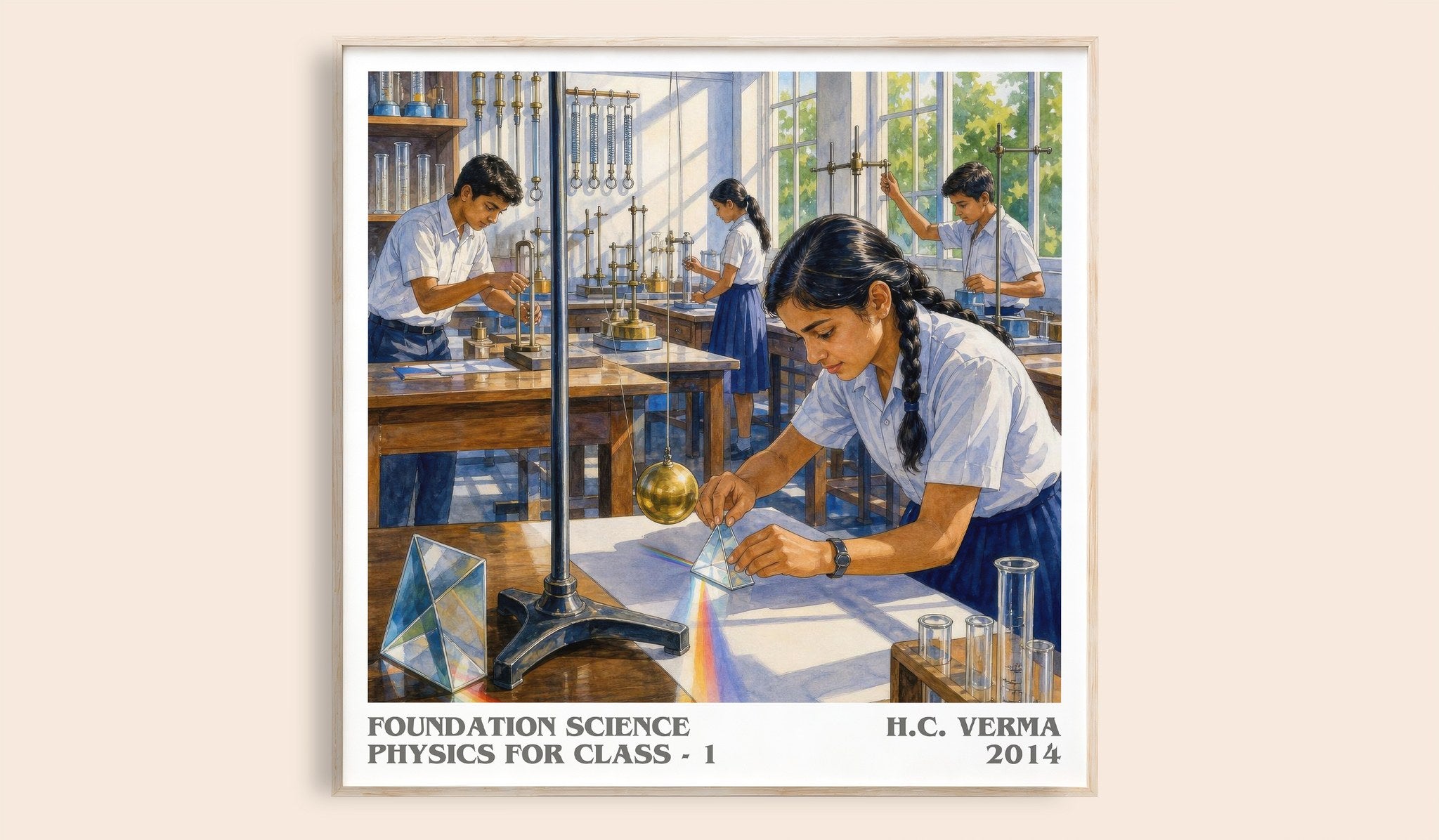 Foundation Science Physics for Class - 1 Literary Art Print by H.C. Verma