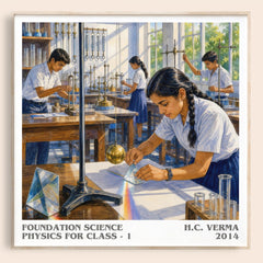 Foundation Science Physics for Class - 1 literary book poster by H.C. Verma – framed literary art print