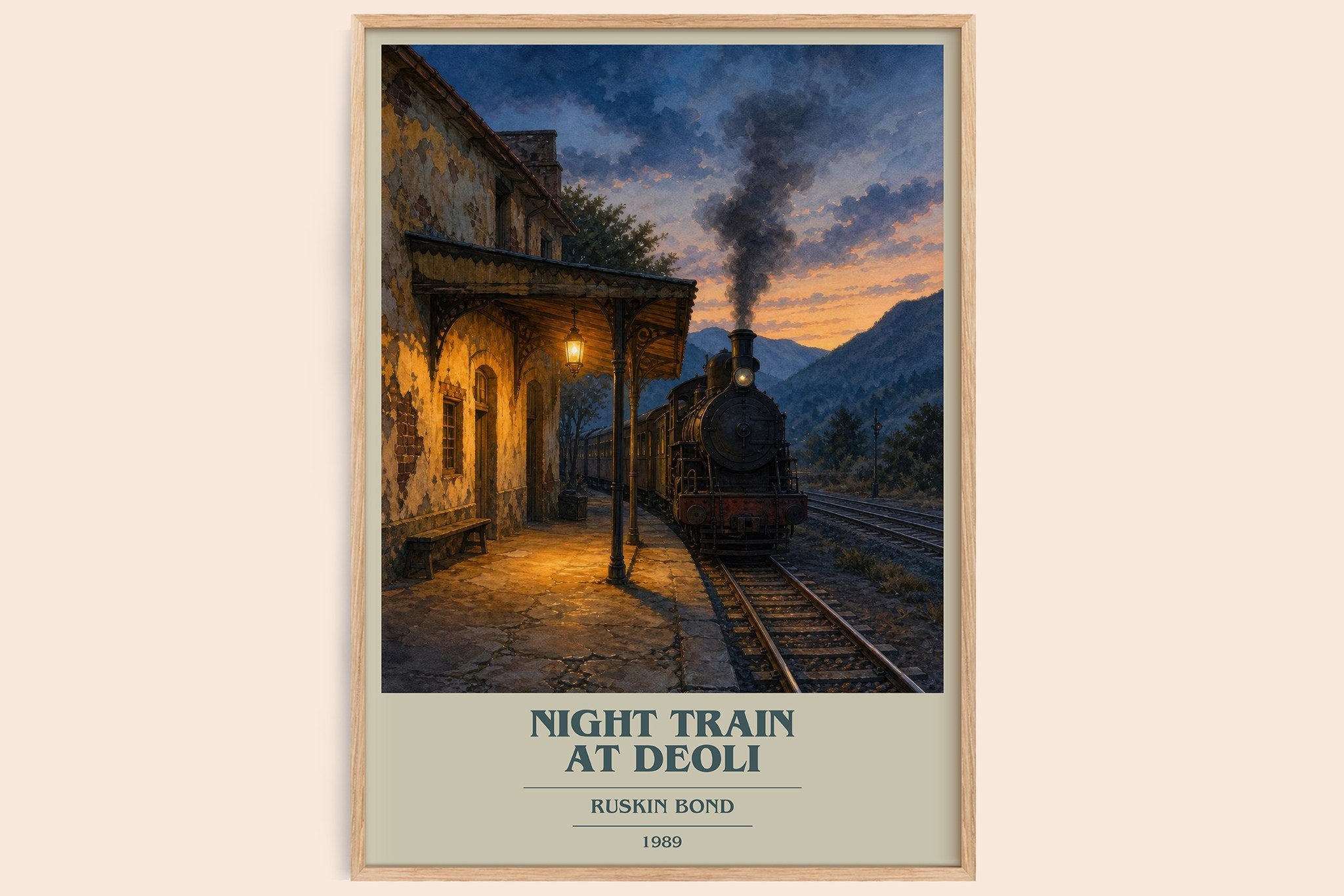Night Train at Deoli Book Cover Poster by Ruskin Bond