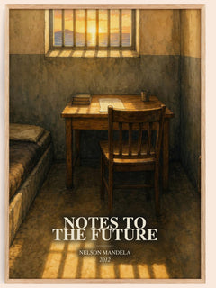 Notes to the future watercolour book poster by Nelson Mandela – framed literary art print