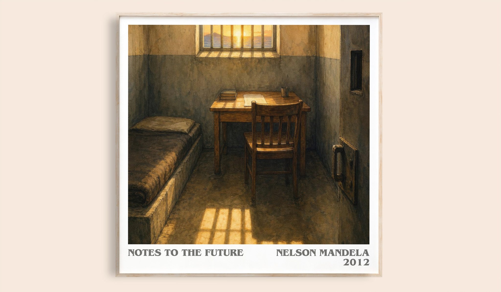 Notes to the future Literary Art Print by Nelson Mandela