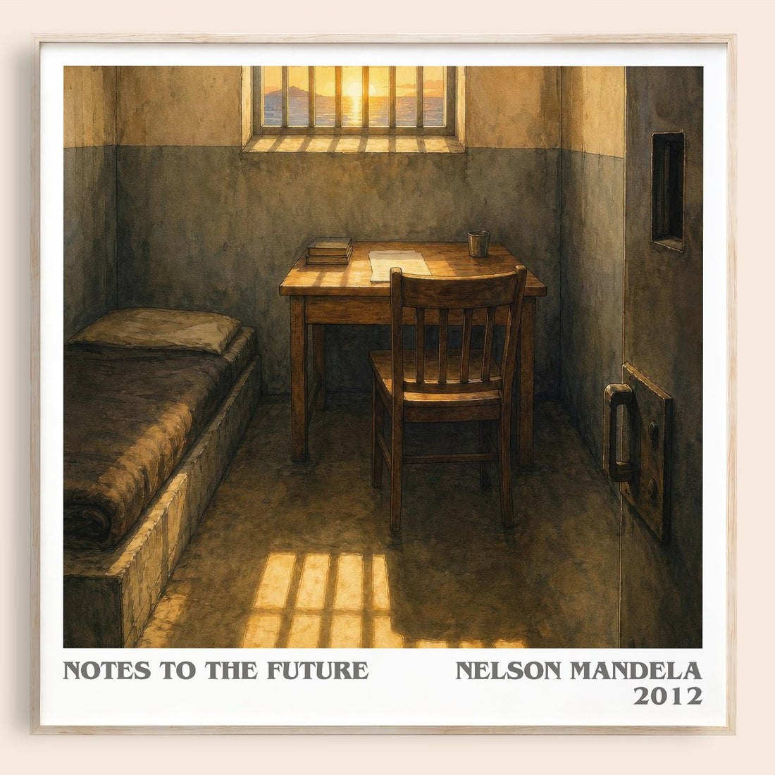Notes to the future literary book poster by Nelson Mandela – framed literary art print