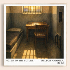 Notes to the future literary book poster by Nelson Mandela – framed literary art print