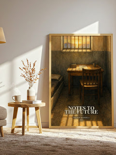 Notes to the future watercolour print in frame leaning in hallway – memoir wall art