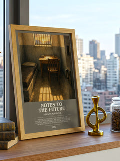 Notes to the future bookish print framed by window – literary home decor