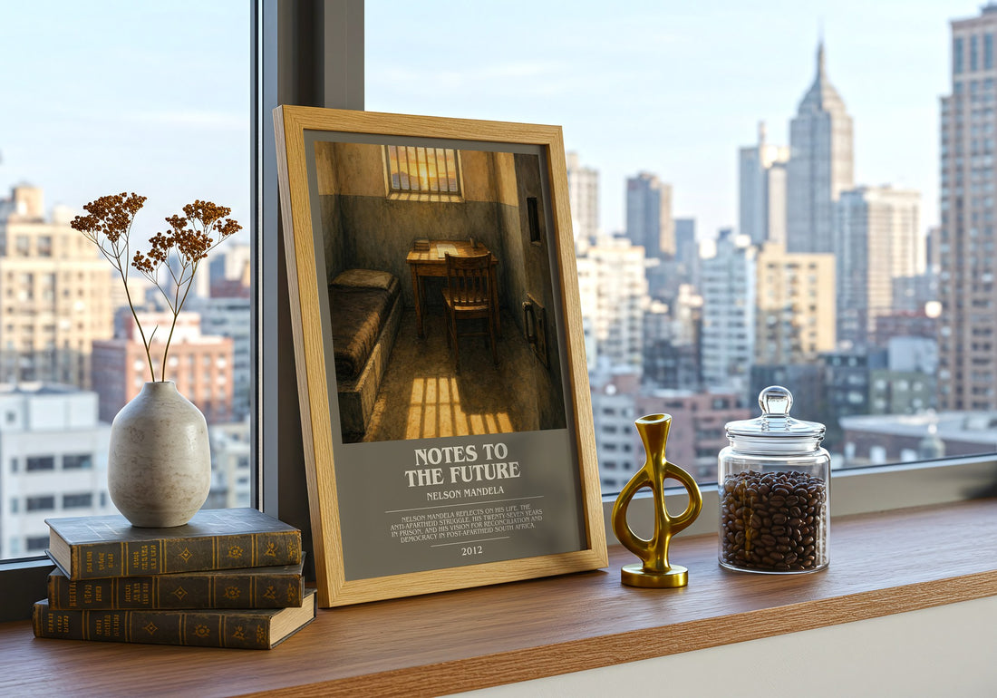 Notes to the future bookish print framed by window – literary home decor