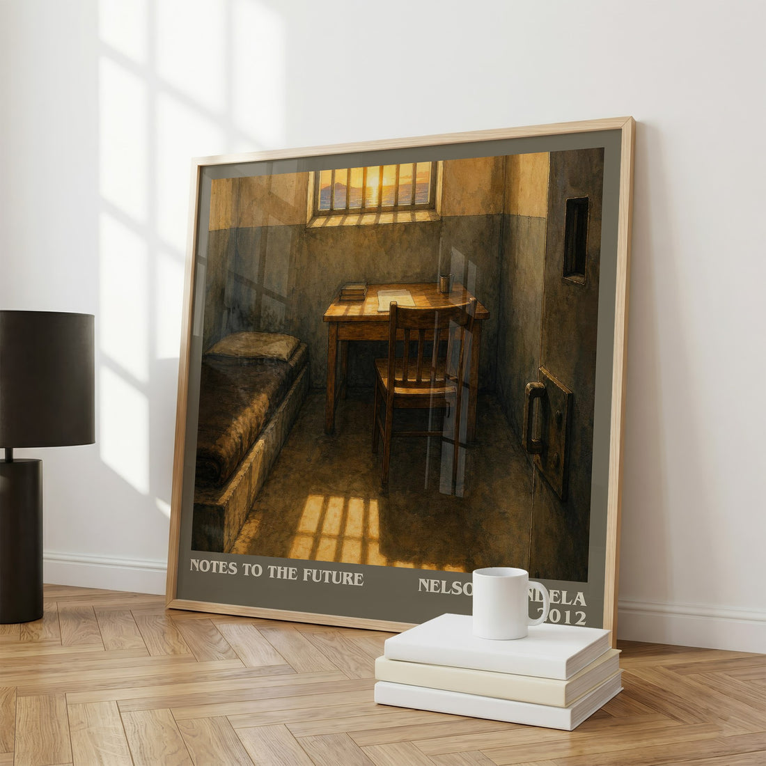 Notes to the future literary print framed by window – literary home decor