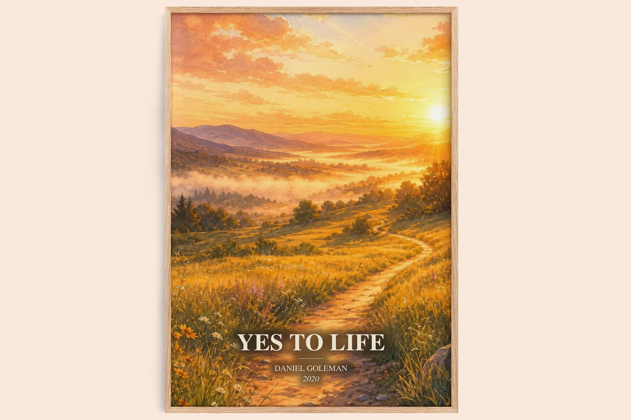 Yes to Life Book Watercolour Illustration by Daniel Goleman