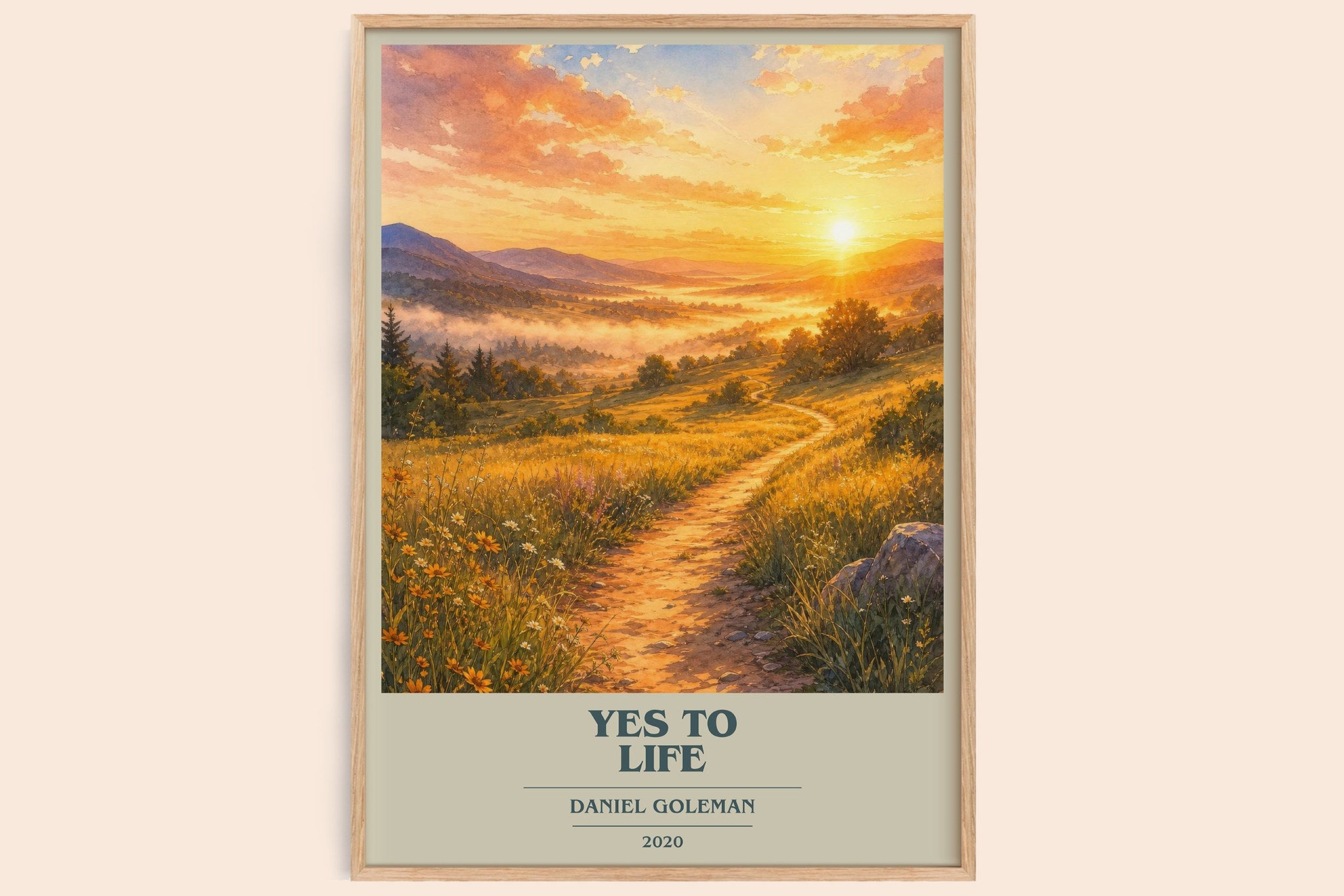 Yes to Life Book Cover Poster by Daniel Goleman