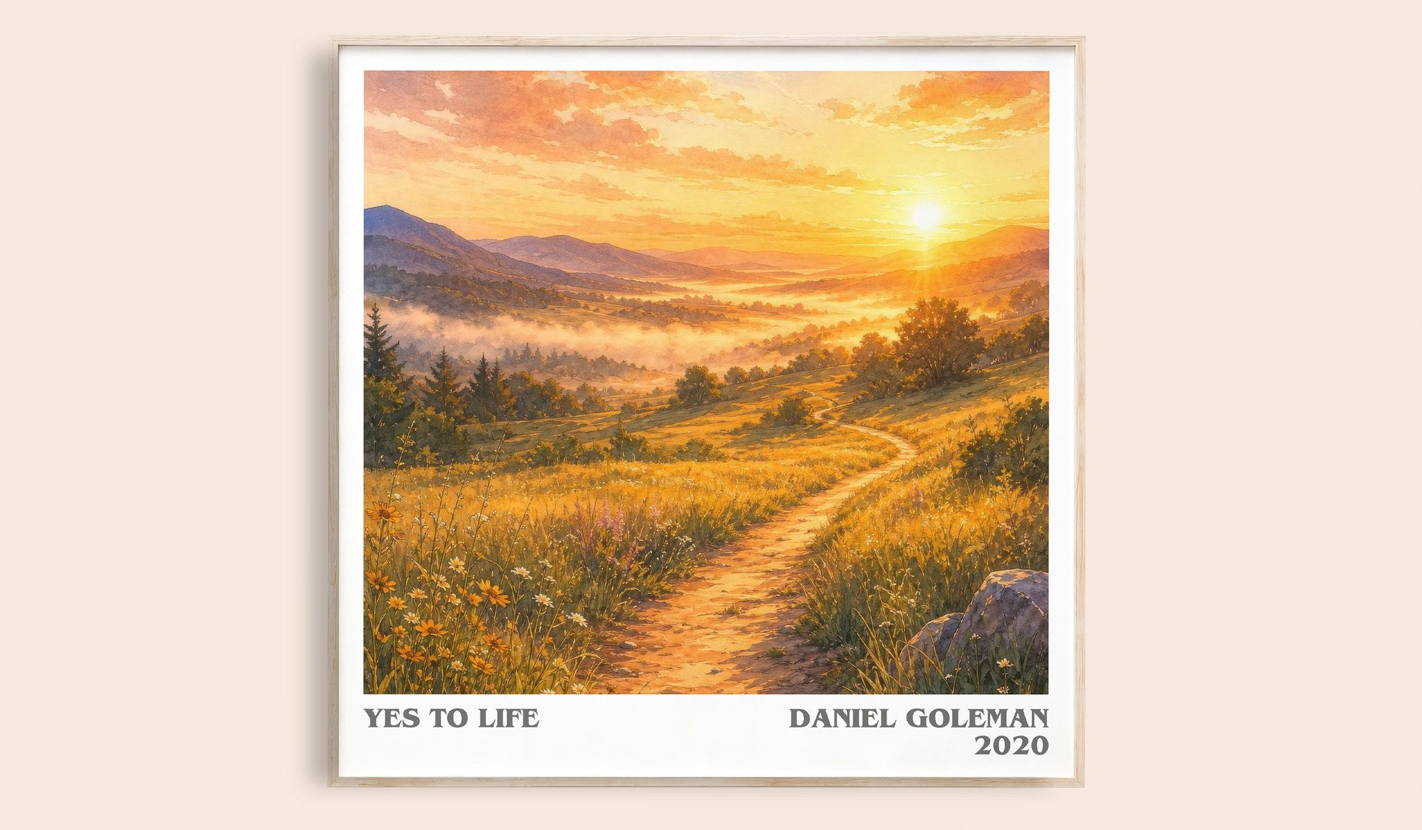 Yes to Life Literary Art Print by Daniel Goleman