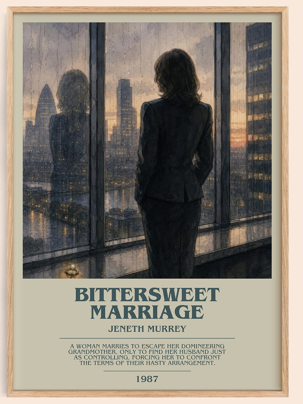 Bittersweet Marriage bookish book poster by Jeneth Murrey – framed literary art print
