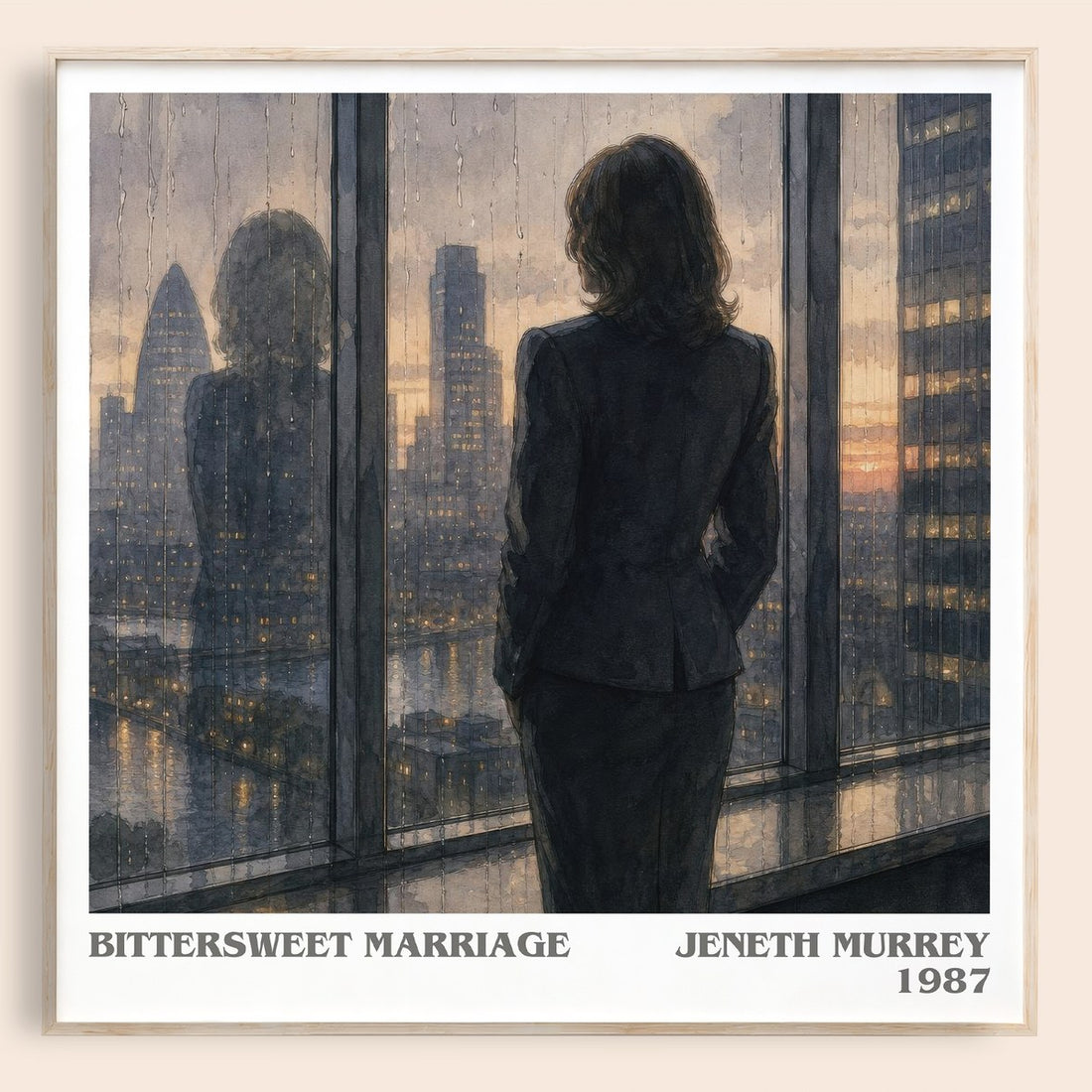 Bittersweet Marriage literary book poster by Jeneth Murrey – framed literary art print