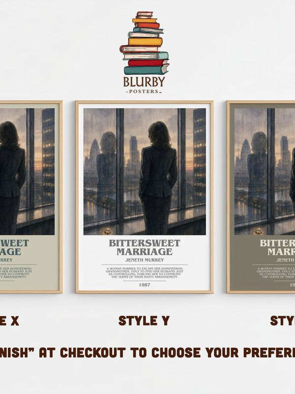 Bittersweet Marriage bookish print in frame leaning in hallway – romance wall art
