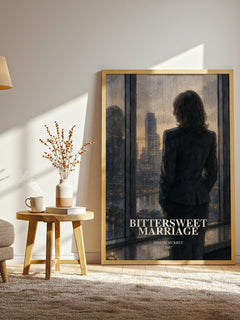 Bittersweet Marriage watercolour print in frame leaning in hallway – romance wall art