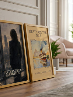 Bittersweet Marriage watercolour print framed by window – literary home decor