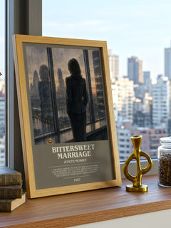 Bittersweet Marriage bookish print framed by window – literary home decor