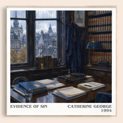 Evidence of Sin literary book poster by Catherine George – framed literary art print