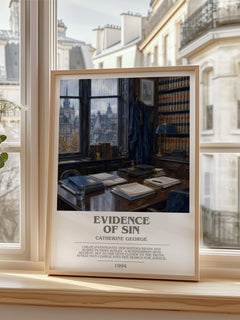 Evidence of Sin bookish poster colour and style options – Catherine George book art