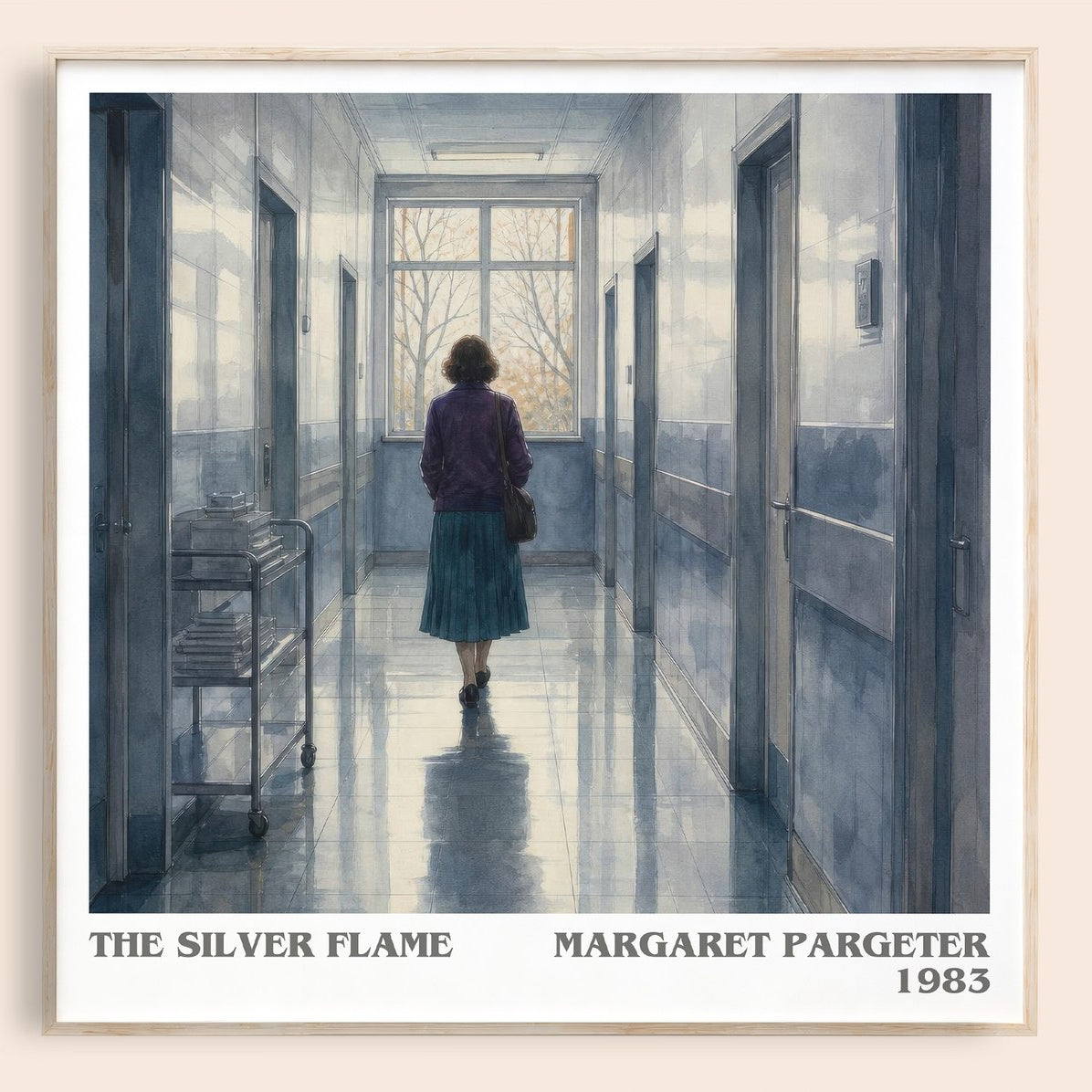 The silver flame literary book poster by Margaret Pargeter – framed literary art print