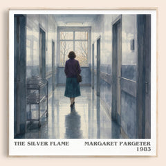 The silver flame literary book poster by Margaret Pargeter – framed literary art print