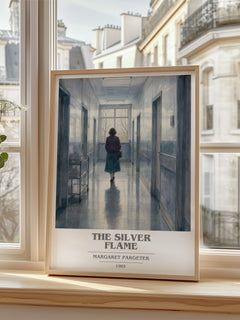 The silver flame book cover poster colour and style options – Margaret Pargeter book art
